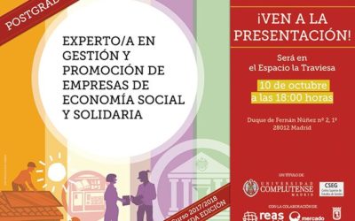 Postgrado Experto/a en Gestión y Promoción de Empresas de Economía Social y Solidaria, de REAS Madrid