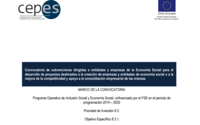 CEPES lanza convocatoria de subvenciones para la creación y apoyo a empresas de ESS